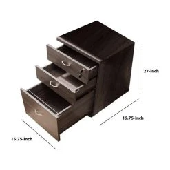 Benjara 15.75" Modern Wood Wide Storage Mobile File Cabinet In Brown -Boraam Industries Shop 81410f7400654fd7 7827 w800 h800 b1 p0