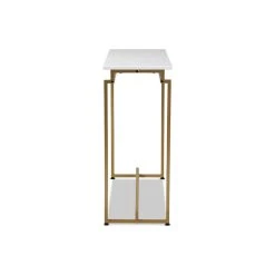 Wholesale Interiors Renzo Modern Brushed Gold Finished Metal Console Table With Faux Marble Tabletop -Boraam Industries Shop 81617a0f0dd65c42 1178 w800 h800 b1 p0