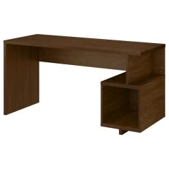 Kathy Ireland Home By Bush Furniture Madison Avenue 60W Writing Desk With Storage In Modern Walnut - Engineered Wood