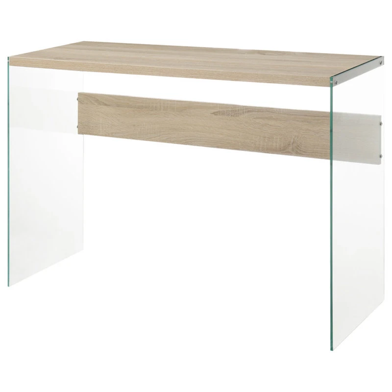 Convenience Concepts Soho Weathered White And Glass Console Table R4-0173 5 Convenience Concepts Soho Weathered White And Glass Console Table R4-0173 - Image 3