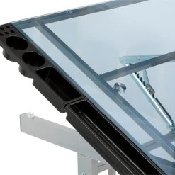 Studio Designs Vision Craft Station Silver, Blue Glass -Boraam Industries Shop 8351863b00352b62 8280 w800 h800 b0 p0