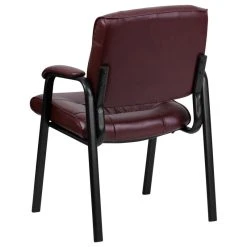 Flash Furniture Leather Guest Chair In Burgundy With Black Frame Finish -Boraam Industries Shop 84114f8c082208f5 4354 w800 h800 b1 p0