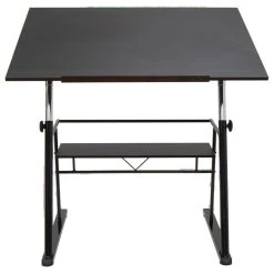 Offex Zenith Drafting Craft Work Station Table, Black