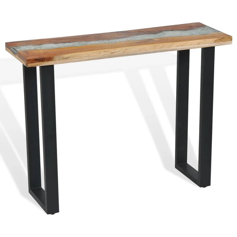 Vida XL International B.V. VidaXL Solid Teak Console Table Industrial End Side Living Room Furniture 6 Vida XL International B.V. VidaXL Solid Teak Console Table Industrial End Side Living Room Furniture - Image 4