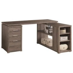 Monarch Specialties Computer Desk, Home Office, Corner, L Shape, Work, Laptop, Laminate, Brown