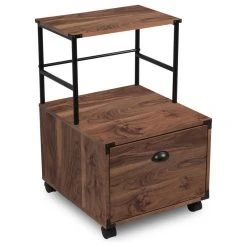 AGH Deco Brunei Mobile Lateral File Cabinet, Walnut Wood Grain 10 AGH Deco Brunei Mobile Lateral File Cabinet, Walnut Wood Grain -Boraam Industries Shop 86311df80d3f9ddd 3264 w800 h800 b1 p0