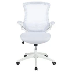 Offex Swivel Ergonomic Task Office Chair With White Frame And Flip Up Arms,White -Boraam Industries Shop 86d166820d8adb07 8884 w800 h800 b1 p0