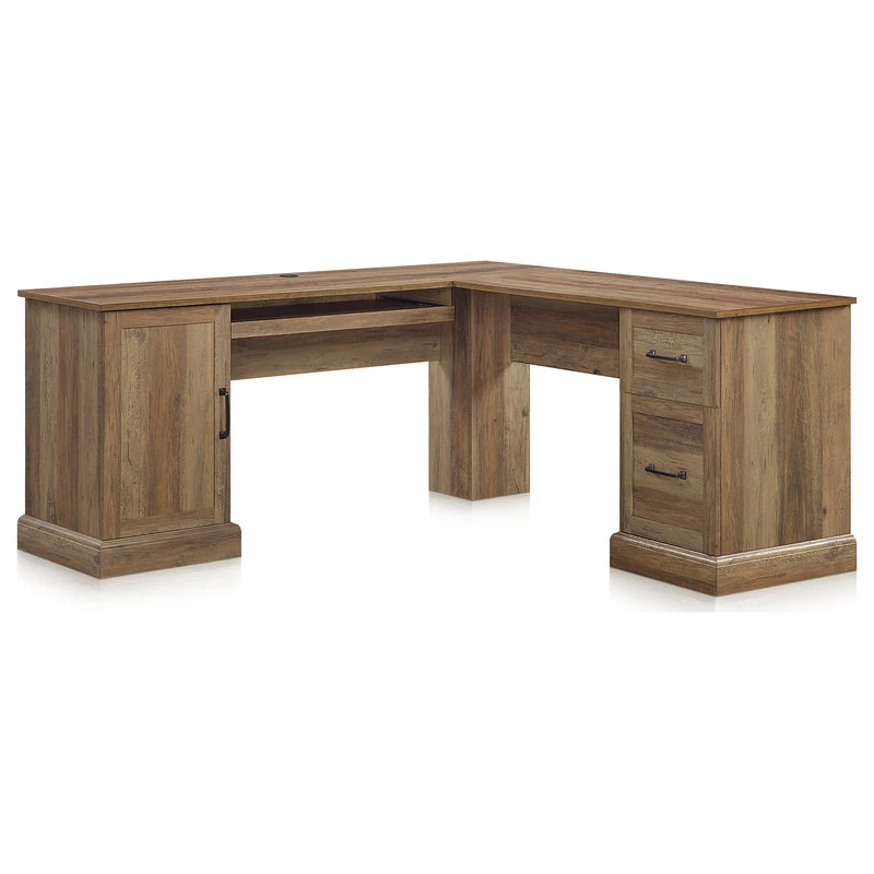 Belleze Modern Corner L-Shaped Home Office Computer Laptop Desk, Rustic Oak 3 Belleze Modern Corner L-Shaped Home Office Computer Laptop Desk, Rustic Oak