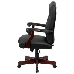 Flash Furniture Bonded Leather Office Chair, Black, 801L-LF0005-BK-LEA-GG -Boraam Industries Shop 87613d9e01ce2e52 9312 w800 h800 b1 p0
