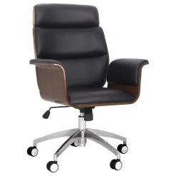 GDFStudio Byron Mid-Century Modern Swivel Office Chair, Black/Walnut/Silver 18 GDFStudio Byron Mid-Century Modern Swivel Office Chair, Black/Walnut/Silver -Boraam Industries Shop 8771216a0f909754 3779 w800 h800 b1 p0