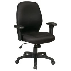 Office Star Products Icon Black Synchro Chair