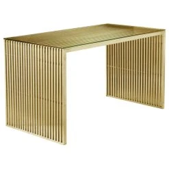 Pangea Home Lux 59" Desk, Gold