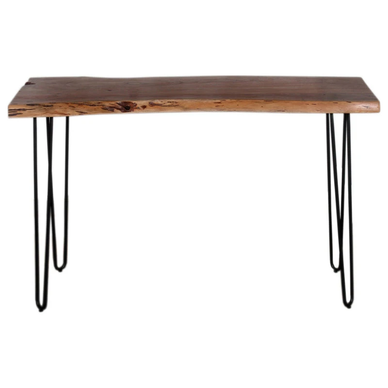 Bolton Furniture, Inc. Hairpin Natural Live Edge Wood, Metal 48" Media Console Table, Natural 5 Bolton Furniture, Inc. Hairpin Natural Live Edge Wood, Metal 48" Media Console Table, Natural - Image 3