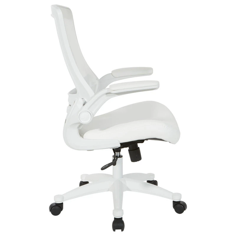 Office Star Products White Screen Back Manager's Chair, Linen Stone Fabric, White 3 Office Star Products White Screen Back Manager's Chair, Linen Stone Fabric, White - Image 2