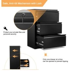 Lipobao 3 Drawer Folding Lateral File Cabinet Black Carton -Boraam Industries Shop 8a31a54e0fbdbe6c 5869 w800 h800 b1 p0