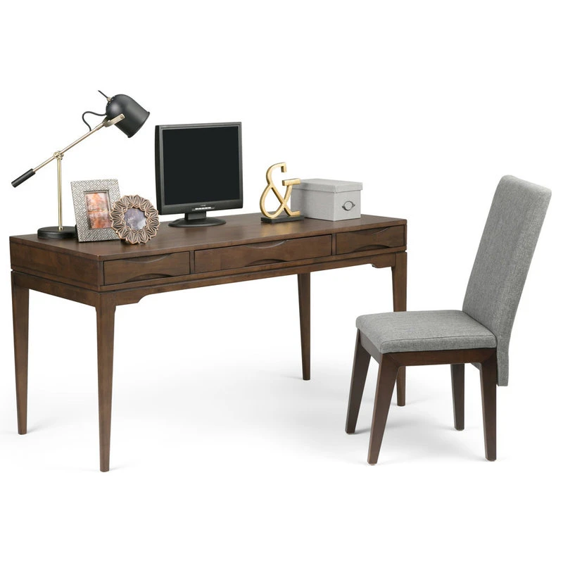 Simpli Home Ltd. Harper Solid Hardwood Desk, Walnut Brown 5 Simpli Home Ltd. Harper Solid Hardwood Desk, Walnut Brown - Image 3