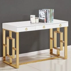 Best Master Furniture Brooks Contemporary 3-Drawer Writing Desk, White/Gold 5 Best Master Furniture Brooks Contemporary 3-Drawer Writing Desk, White/Gold -Boraam Industries Shop 8b2157440d0d2d6a 9340 w800 h800 b0 p0
