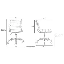 Btexpert Filipe Low-Back Armless Office Chair, Black And Chrome 9 Btexpert Filipe Low-Back Armless Office Chair, Black And Chrome -Boraam Industries Shop 8bb1785309431dfc 4634 w800 h800 b1 p0