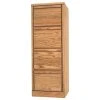 Forest Designs Furniture Bullnose 4-Drawer File Cabinet, Golden Oak, 56h Four Drawers
