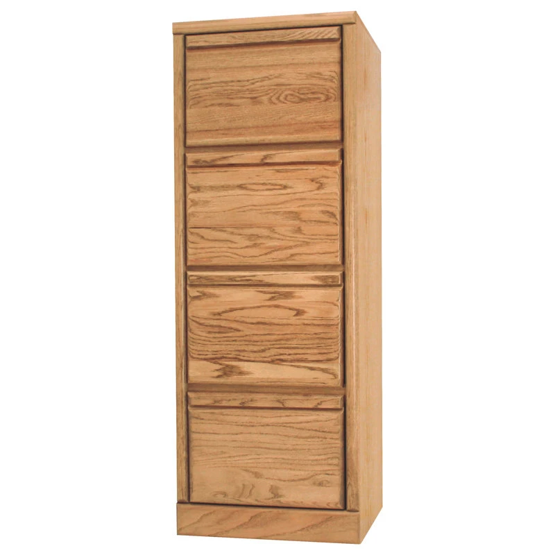 Forest Designs Furniture Bullnose 4-Drawer File Cabinet, Golden Oak, 56h Four Drawers 3 Forest Designs Furniture Bullnose 4-Drawer File Cabinet, Golden Oak, 56h Four Drawers