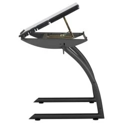 Offex Home Office Triflex Drawing Table, Charcoal, Clear Glass -Boraam Industries Shop 8c01b5a80971eb46 9314 w800 h800 b1 p0