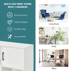 Costway File Cabinet Mobile Lateral Printer Stand With Storage Shelves White 8 Costway File Cabinet Mobile Lateral Printer Stand With Storage Shelves White -Boraam Industries Shop 8c81e05d014be4c0 5069 w800 h800 b0 p0