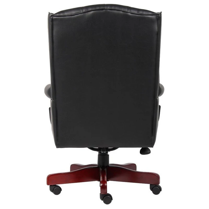 Boss Office Products Boss Office Traditional High Back Faux Leather Tufted Executive Chair In Black 5 Boss Office Products Boss Office Traditional High Back Faux Leather Tufted Executive Chair In Black - Image 3