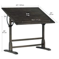 SD Studio Designs Vintage Wood Drafting Table - Distressed Black -Boraam Industries Shop 8d819ed001016f4c 2107 w800 h800 b1 p0 1 1