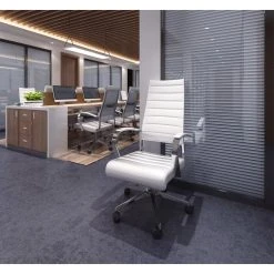 Homedotdot Ergonomic High Back Swivel Boss Ribbed PU Leather Office Chair Modern, White -Boraam Industries Shop 8e61f4b10c5348f3 1068 w800 h800 b0 p0