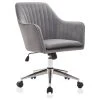 Belleze Modern Home Office Chair 360 Swivel, Tufted Velvet Desk Chair, Gray/Chrome -Boraam Industries Shop 8fd13518018c784a 7951 w800 h800 b1 p0