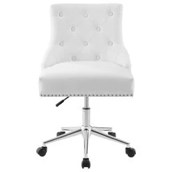 LexMod Regent Tufted Button Swivel Faux Leather Office Chair, White -Boraam Industries Shop 91f16c4f00cd29a5 9863 w800 h800 b1 p0
