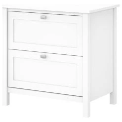EFurnish Contemporary Filing Cabinet, Wooden Construction With 2 Drawers, Pure White