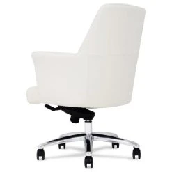 Zuri Furniture Geffen High Back Modern Adjustable Executive Chair White Top Grain Leather -Boraam Industries Shop 9251e8e006a6d1db 8166 w800 h800 b1 p0
