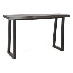 Steve Silver Jennings Cherry And Ebony Solid Wood Live Edge Sofa Bar Table