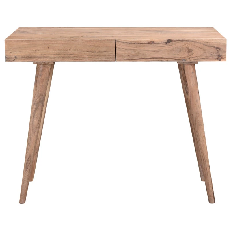 Oak Idea Pratt Office Desk, Natural Walnut 3 Oak Idea Pratt Office Desk, Natural Walnut