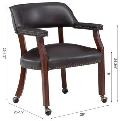 Comfort Pointe Cavett Caster Game Chair, Brown -Boraam Industries Shop 938175b40fda35e9 7890 w800 h800 b1 p0