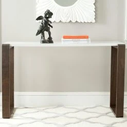 Safavieh Bartholomew Mid-Century Scandinavian Lacquer Console Table, Dark Brown -Boraam Industries Shop 9381ef640b43d37f 8892 w800 h800 b0 p0