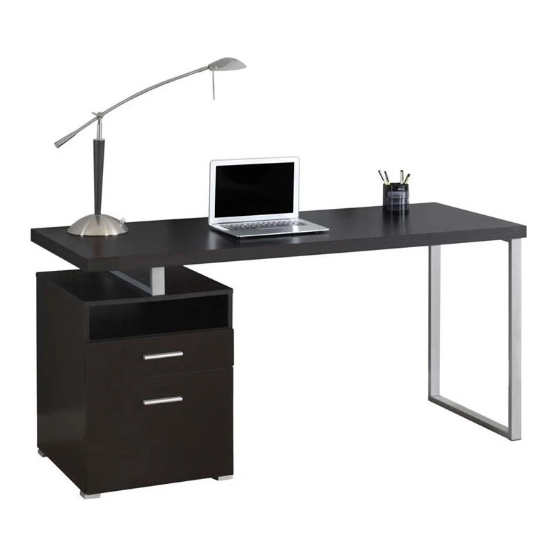 Monarch Computer Desk Home Office Laptop Storage Drawers 60"L Work Metal Brown 4 Monarch Computer Desk Home Office Laptop Storage Drawers 60"L Work Metal Brown - Image 2