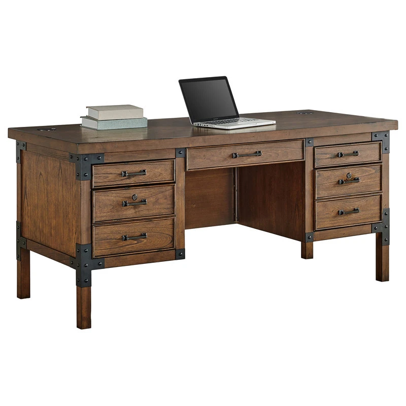 Martin Furniture Half Pedestal Desk 3 Martin Furniture Half Pedestal Desk
