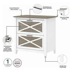Scranton & Co Furniture Key West 2 Drawer File Cabinet In White & Gray -Boraam Industries Shop 9521104b0096187d 6790 w800 h800 b1 p0