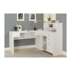 Monarch Specialties Computer Desk, Home Office, Corner, L Shape, Work, Laptop, Laminate, White -Boraam Industries Shop 9731fb5809d67a3b 3973 w800 h800 b0 p0