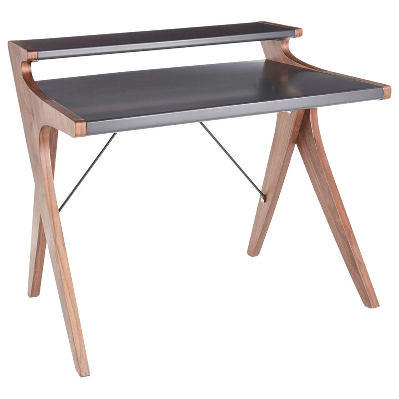 Lumisource Archer Contemporary Desk, Grey Wood 3 Lumisource Archer Contemporary Desk, Grey Wood