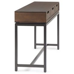 Simpli Home Ltd. Banting 54" W SOLID HARDWOOD And Metal Industrial Console Table In Walnut Brown -Boraam Industries Shop 9841de0d03982607 9668 w800 h800 b1 p0