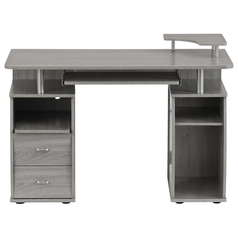 Rta Products- L Techni Mobili Complete Computer Workstation Desk With Storage, Grey 5 Rta Products- L Techni Mobili Complete Computer Workstation Desk With Storage, Grey - Image 3
