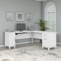 Bush Industries Somerset 72W L Shaped Desk With Storage, White 10 Bush Industries Somerset 72W L Shaped Desk With Storage, White -Boraam Industries Shop 98e18a4f0f1728de 3389 w800 h800 b0 p0