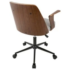LumiSource Verdana Office Chair, Walnut Wood And Gray -Boraam Industries Shop 9911e7650b842c10 5772 w800 h800 b1 p0