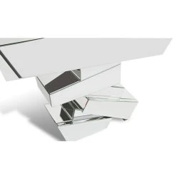 Zuri Furniture Modern Naxos Console Table Mirrored Glass Finish Sharp Geometric Design -Boraam Industries Shop 9921318303b49859 8286 w800 h800 b1 p0