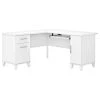 Bush Industries Somerset 60W L Shaped Desk With Storage, White