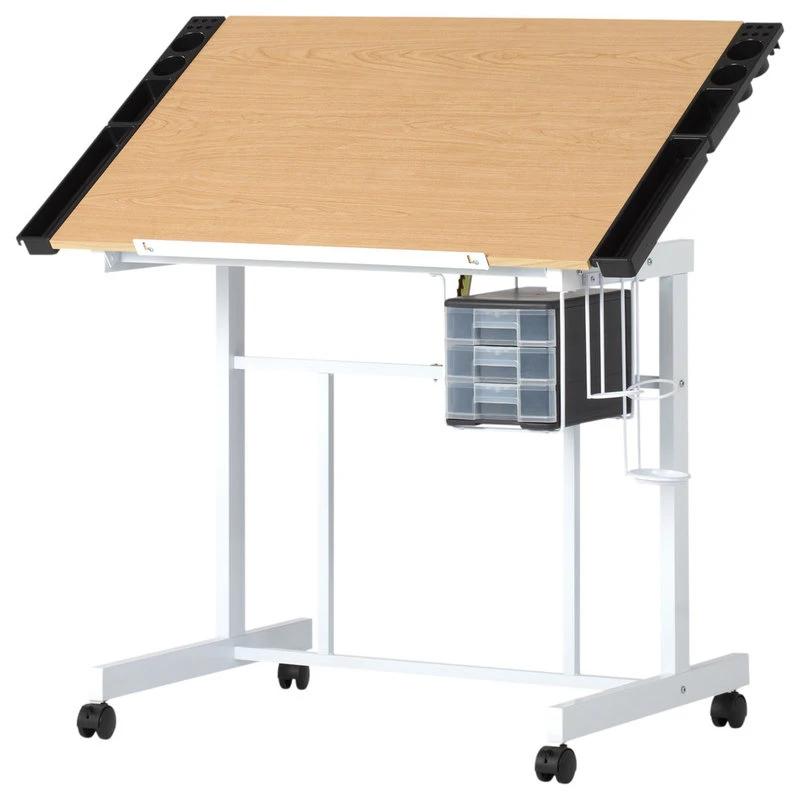 Studio Designs Deluxe Craft Station, White And Maple 3 Studio Designs Deluxe Craft Station, White And Maple
