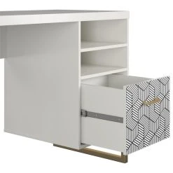 Brimfield & May CosmoLiving By Cosmopolitan Scarlett Single Pedestal Desk, White -Boraam Industries Shop 9ca1c9180de5a86c 5563 w800 h800 b1 p0